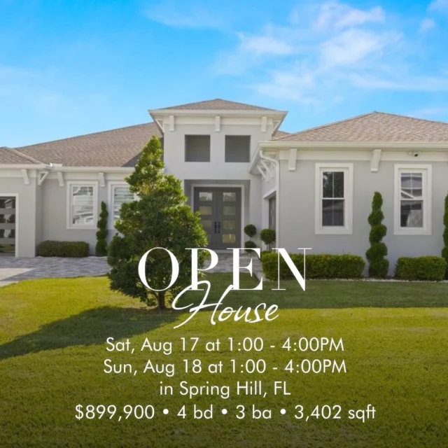 Come explore this stunning 2022 one-story home in the beautiful Serengeti Gated Community! 🏡🌟 I’m hosting open houses today and tomorrow from 1-4pm, and I’d love to see you there! 😊

Home Highlights:

✨ Gourmet Kitchen: White cabinetry, waterfall quartz countertops, high-end Samsung appliances, and a spacious walk-in pantry. 
✨ Elegant Living Spaces: Porcelain tile flooring, 10 ft ceilings, and an open-concept design perfect for gatherings. 
✨ Luxurious Primary Suite: Massive bedroom with a stunning ensuite bath, frameless glass shower, floating tub, dual sinks, and a walk-in closet with custom organizers. 
✨ Upgraded Features: $140K+ in enhancements including a retractable lanai screen, smart home upgrades, and more! 
✨ Tranquil Backyard: Enjoy serene views of the pond and conservation area from your covered lanai. 
✨ Location Perks: Close to downtown Tampa, Clearwater, St. Petersburg, and top beaches. 

💤 4 Bedrooms
🫧 3 Bathrooms
📐 3,402 SqFt
🏞️ 0.45 Acres
⚒️ 2022
🚗 3 Car Garage
💲 $899,900

Don’t miss your chance to explore this incredible home! 😍

Call or text me today for more details or to schedule a private showing.

Isabella Guarenghi
Keller Williams South Tampa
(215)-512-2022
https://www.fischergrouptpa.com/isabella-guarenghi/

Listing courtesy of Jonae Peck